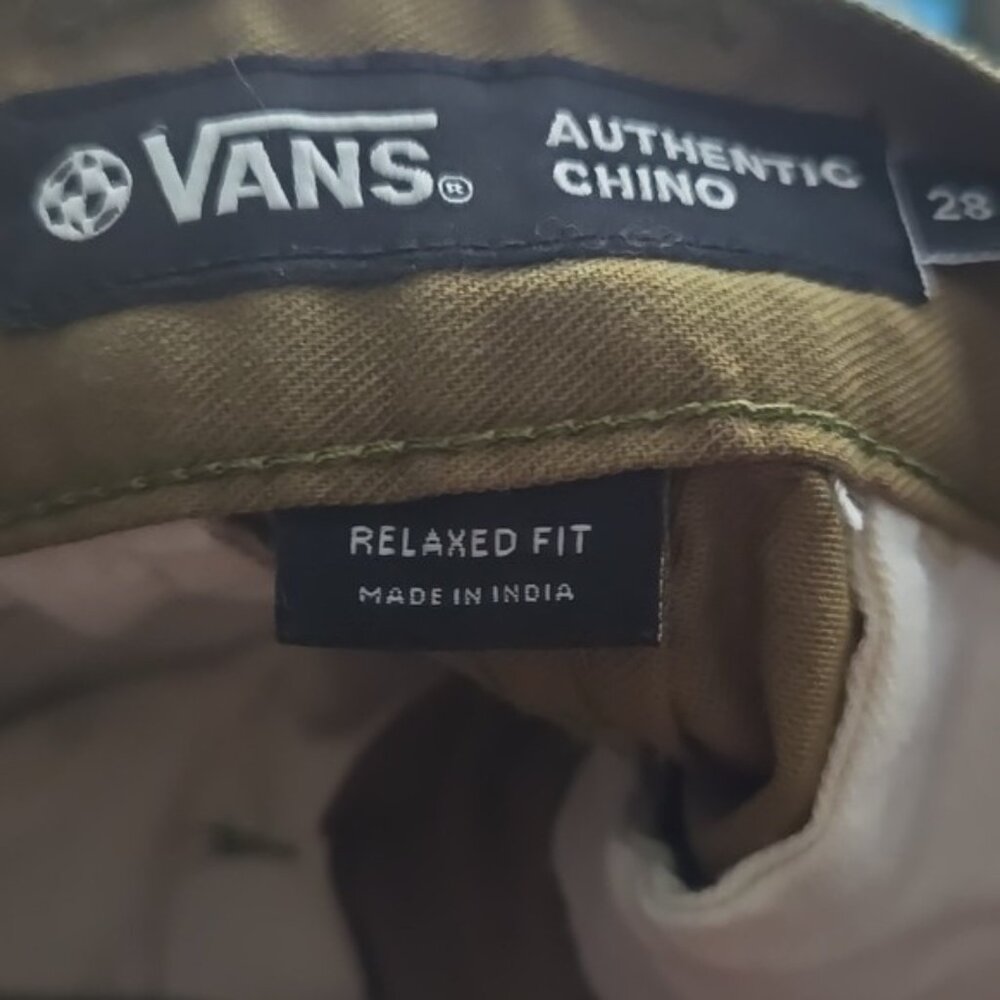 Vans Authentic Chino Men Waist Size 28 Relaxed Pants Golden Brown 022026 - Picture 7 of 8
